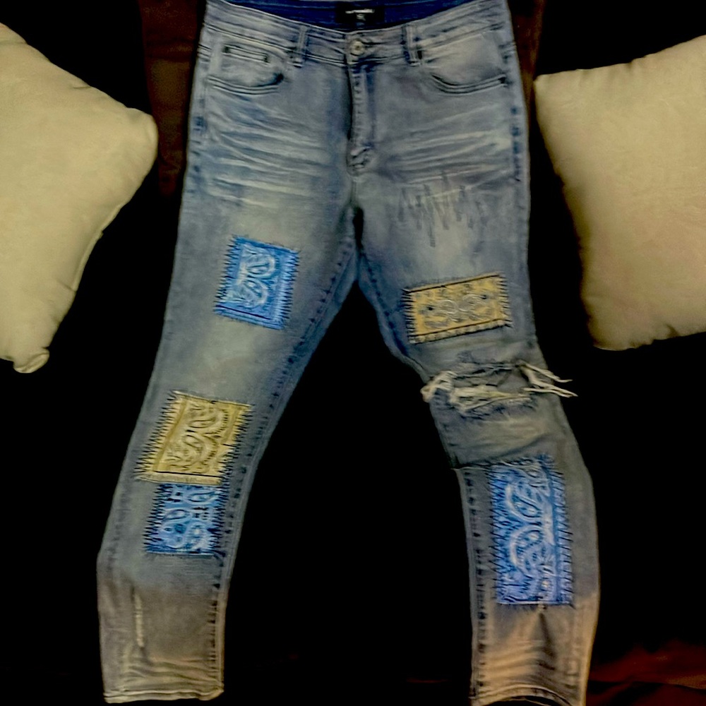 Bandana patch jeans